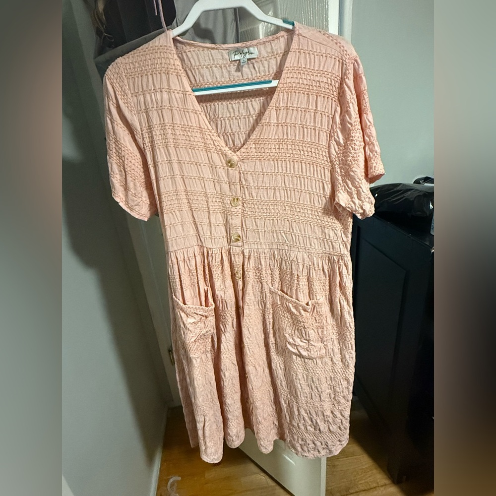 Polagram Pink Textured dress